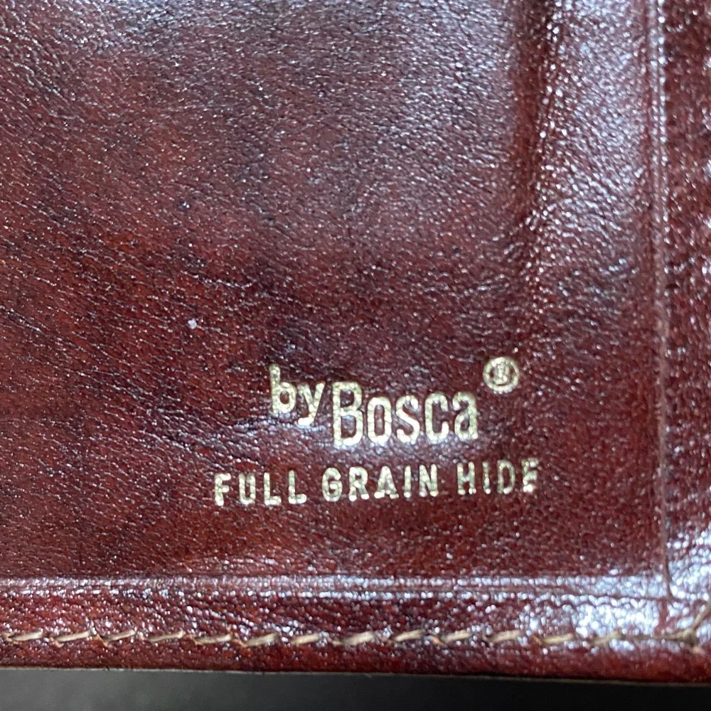 Vintage Bosca Brown full grain hide Leather Wallet